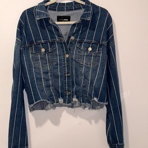 Stripped jean jacket
